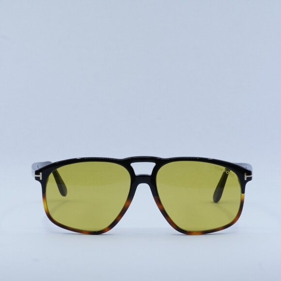 🕶️ New Tom Ford Pierre-02 FT1000 05E Sunglasses - Black to Dark Havana Frame - Picture 2 of 12